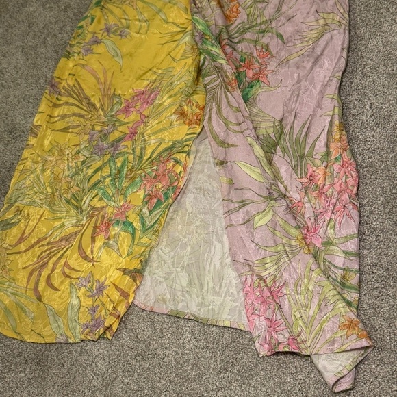 Anthropologie Delfi Collective Frankie Knotted Plunge Neck Midi Dress size large - Picture 10 of 14